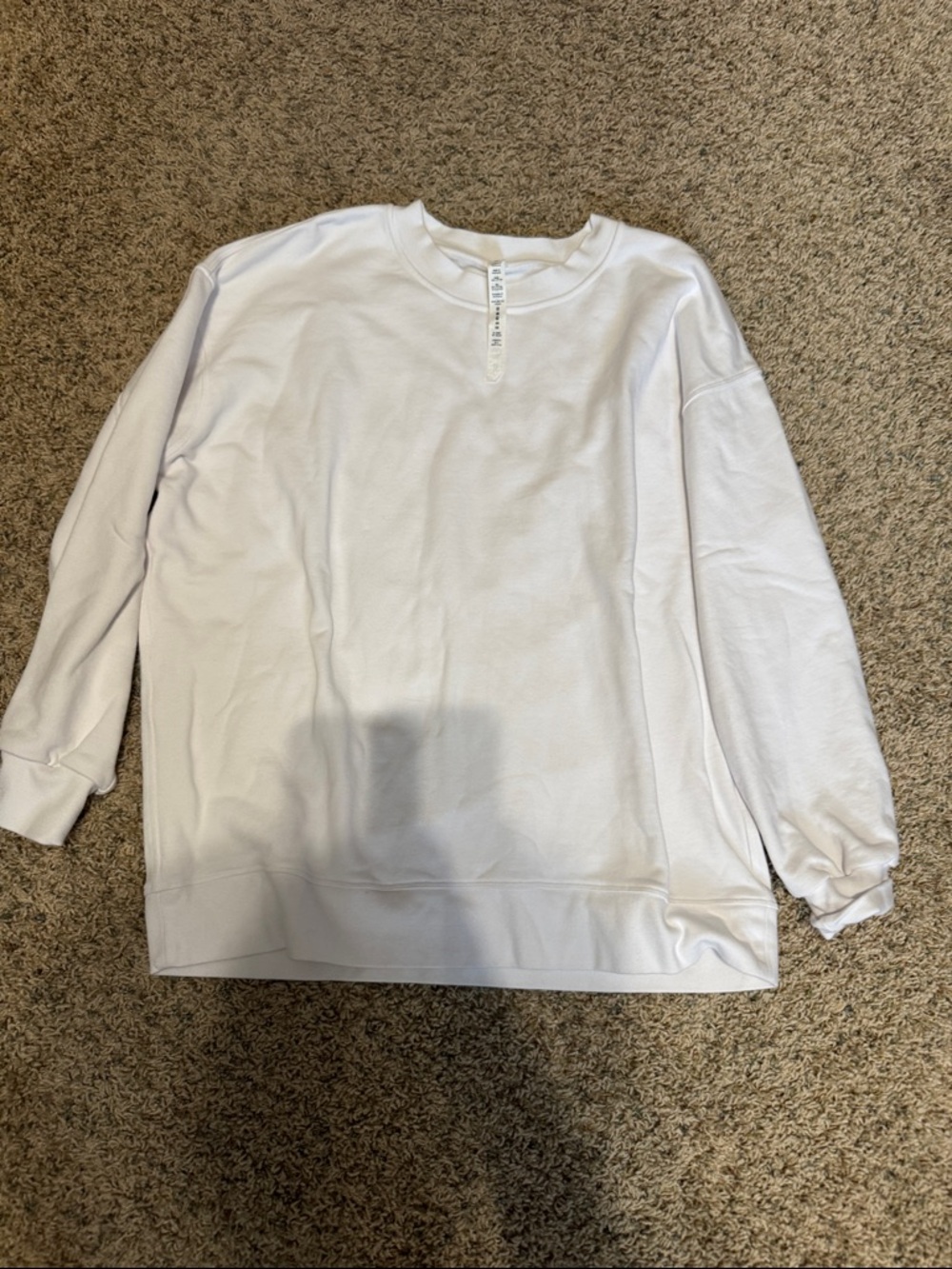 lululemon athletica White Crewneck Sweatshirt, longer length